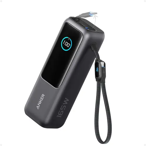 Anker Power Bank 25000 mAh 165W With Built-In and Retractable Cables
